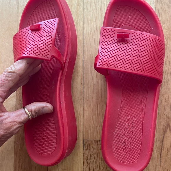 Red Slide Sandals - Picture 3 of 7